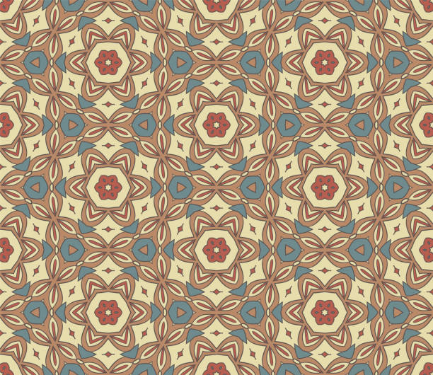 istock Abstract fantasy colorful doodle geometric flower seamless pattern. Floral background. 2082855810