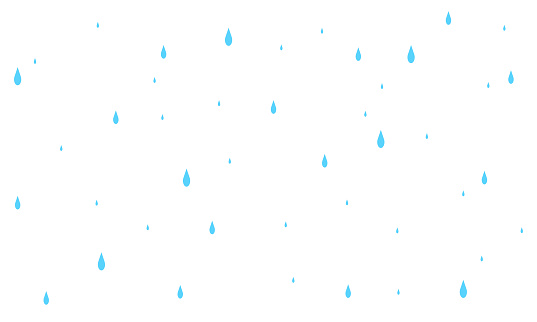 Vector rain drops falling vector illustration