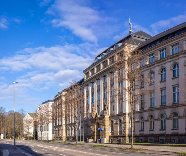 On march 11th 2024, a panoramic view of the Police Headquarters building on Hartmannstrasse (Hartmann Street) in Chemnitz.