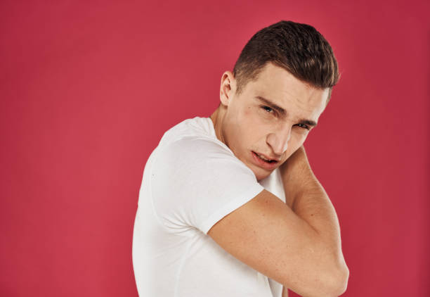 Male model posing in studio