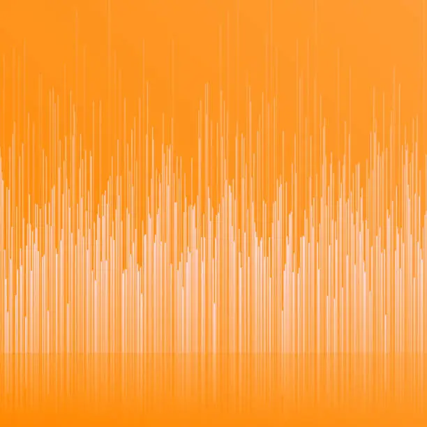 Vector illustration of Abstract background with vertical lines and Orange gradient