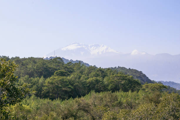 istock A beautiful landscape with majestic mountains covered in lush greenery under a clear blue sky. Kemer, Turkey. 2083010221