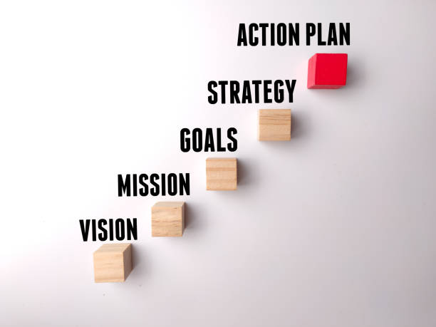 istock Wooden cube with the word ACTION PLAN concept 2083010444