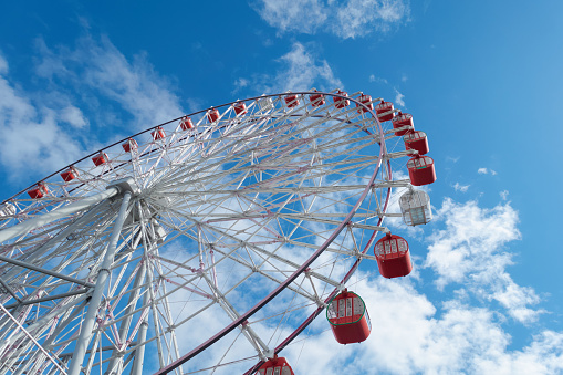 Kariya Highway Oasis, a Ferris wheel towering against the blue sky.