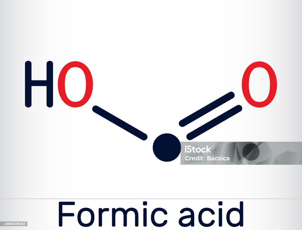 Ch2o2 Angles Formic Acid Methanoic Acid Ch2o2 Molecule Skeletal Chemical Formula ...