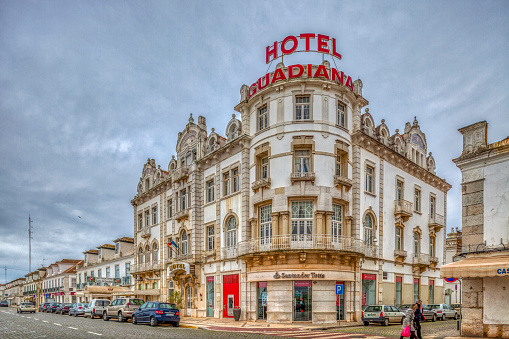 Former Hotel Guadiana, Vila Real de Santo Antonio, Algarve, Portugal.