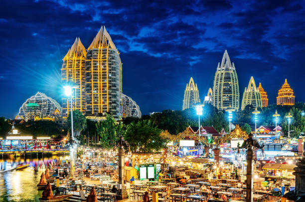 istock Starlight Night Market in Xishuangbanna 2083075066