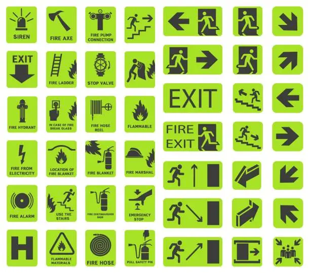 Fire Sign No Color Free photoluminescent safety signs Vector Images & Graphics | FreeImages