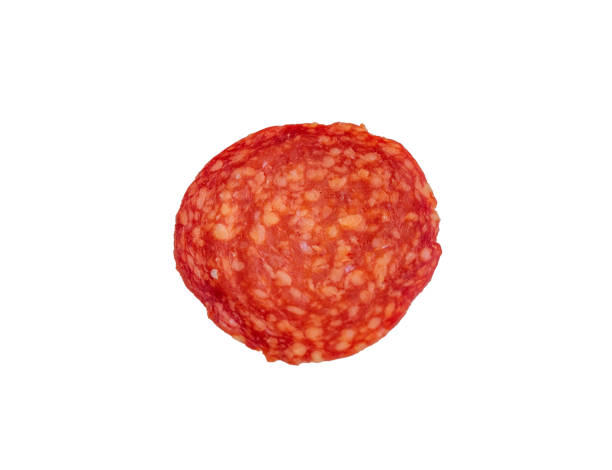 istock Pepperoni sausage slice isolated 2083101490