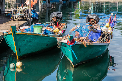 Thai fishing boats, Trat, Thailand