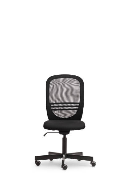istock Studio shot of a black office chair with mesh back support 2083137401