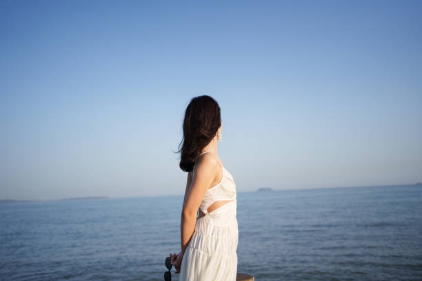Young Asian woman at the beach
