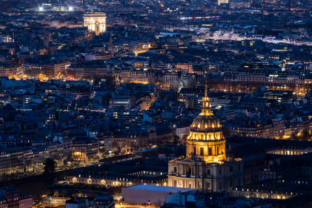 istock Skyline of Paris from above with high details. 2083147450