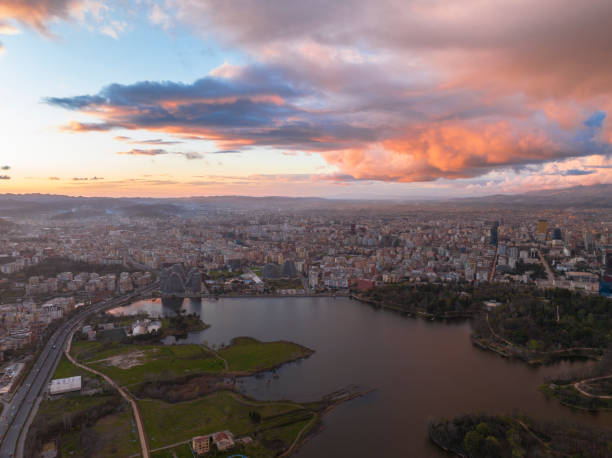istock Spectacular sky over Tirana 2083155531
