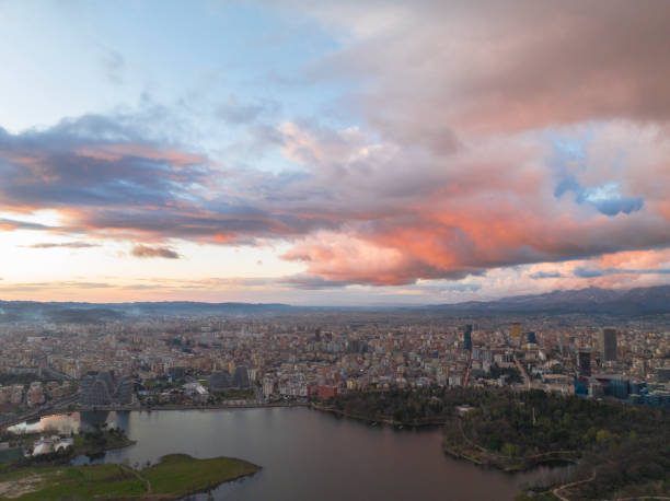 istock Spectacular sky over Tirana 2083156063