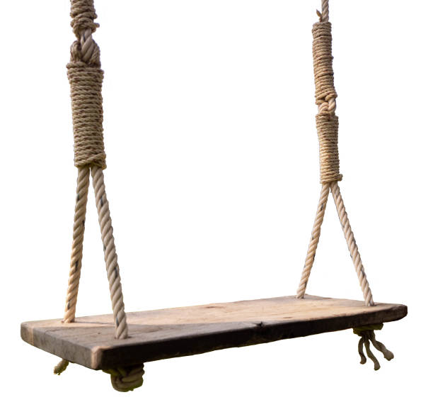 istock Antique wooden scale and swing isolated on white bg 2083168745