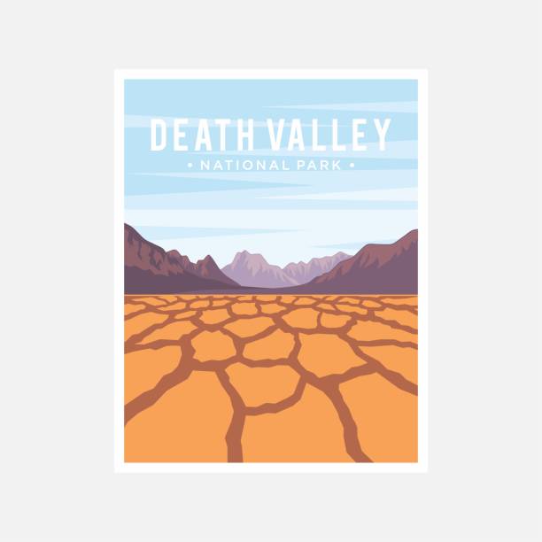 Death Valley National Park poster vector illustration design