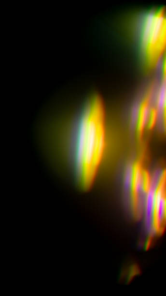 istock Iridescent highlights on a black background. to overlay and create a bright, sunny and interesting picture 2083214618