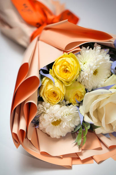 istock Fragrant Bouquet of Wrapped Flowers - Copy Space 2083215137