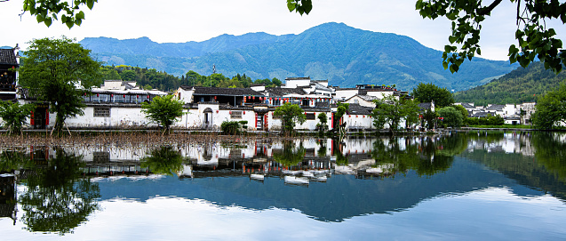 Hongcun village scenery in Huangshan Anhui China.