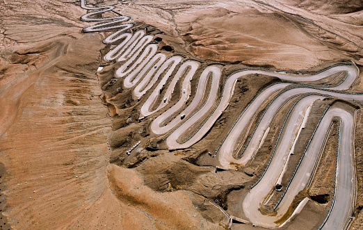 Panlong Ancient Road. Located in the Kashgar region of Xinjiang Uygur Autonomous Region in northwest China.