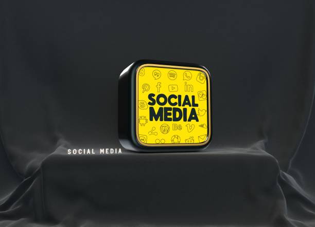 social media, social media visual presentation - background design - adsense imagens e fotografias de stock