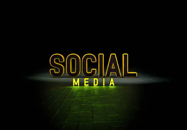 Photo of Social Media Text, Social Media Visual Presentation - Background Design