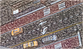 Aerial street photography, New York City