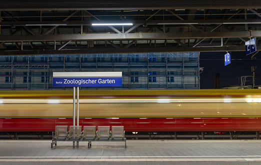 Rail Infrastructure Train Leaving Cologne Railroad Station