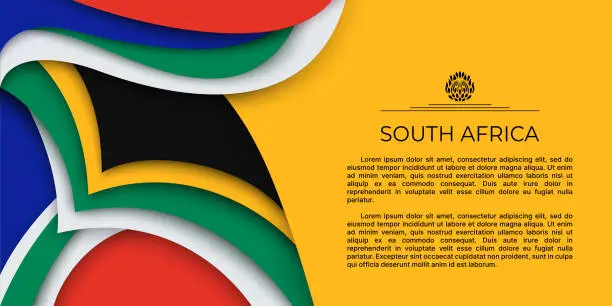 Vector illustration of Abstract national flag of South Africa country
