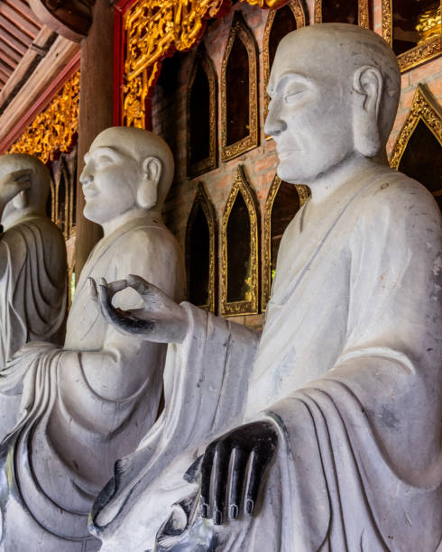istock Stone Buddhist statues in the Bai Dinh temple complex in Vietnam. 2083340841