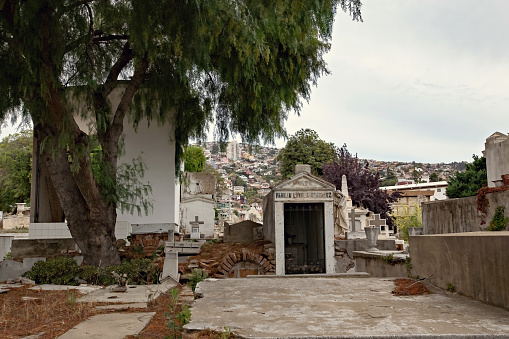 Old Historical Cemetery Cementerio numero 2 in Valparaiso Chile