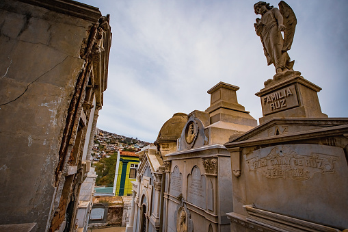 Old Historical Cemetery Cementerio numero 2 in Valparaiso Chile