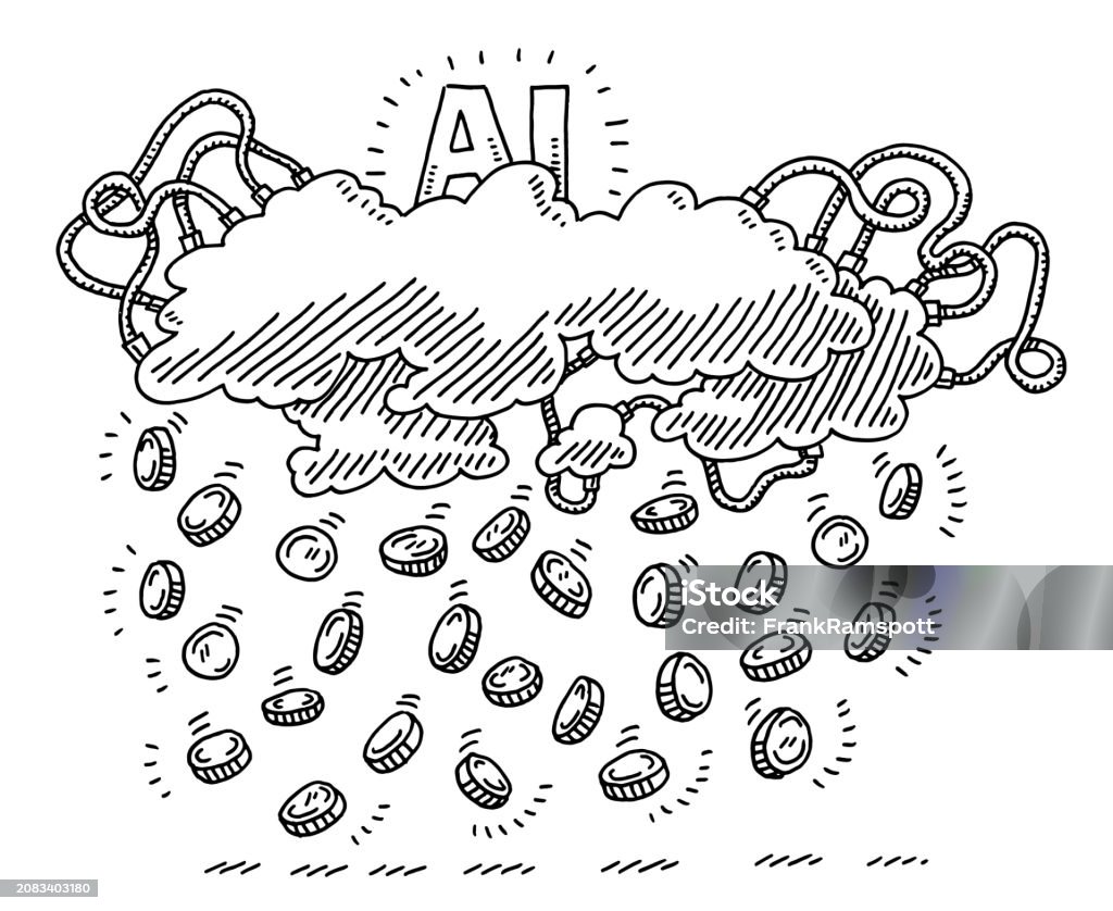 Windfall Drawing Artificial Intelligence Windfall Profit Concept Drawing Stock ...