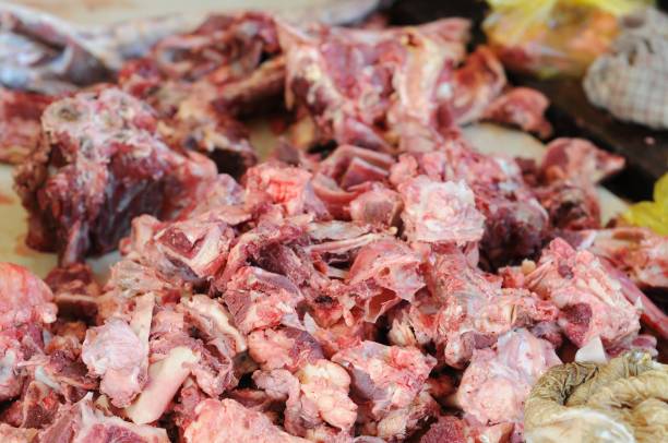 istock fresh raw meat in traditional market 2083426893