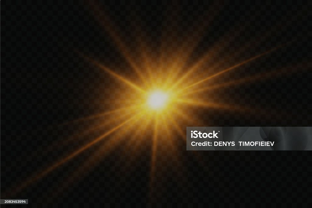 Sun Rays Flash Sunlight With Explosion Flash Flash Of Light And Flare Magic Sparks Sun ...
