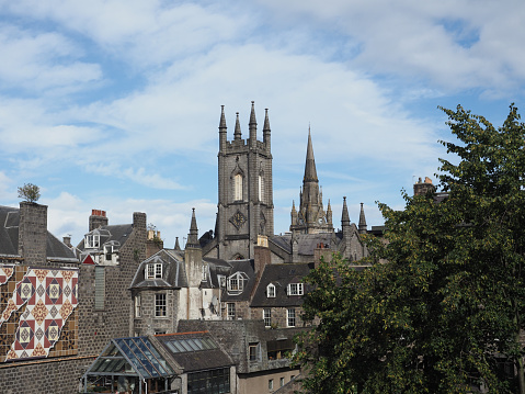 View of the old city centre in Aberdeen, UK