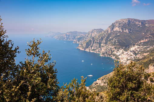 View on Positano Coastline From Sea