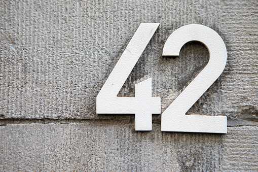 4 four number silver 3d sign