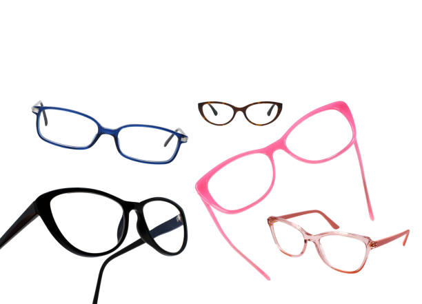 istock Glasses in bright colours on a white background 2083511865
