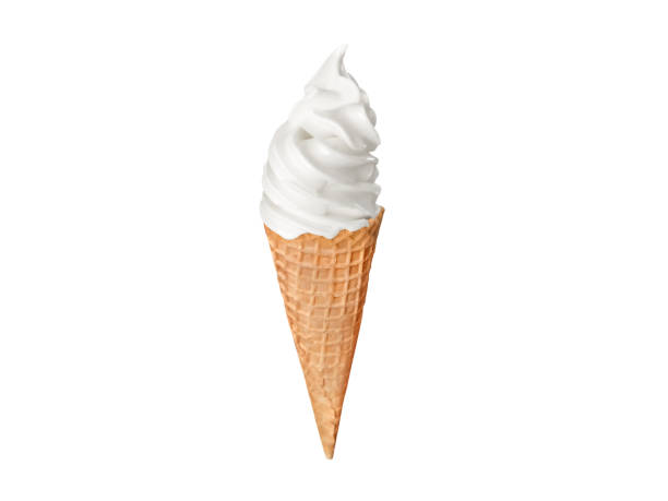 istock Soft ice cream in a waffle cup Isolated on a white background 2083553800