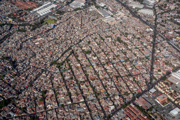 istock mexico city aerial view landscape from airplane 2083684077