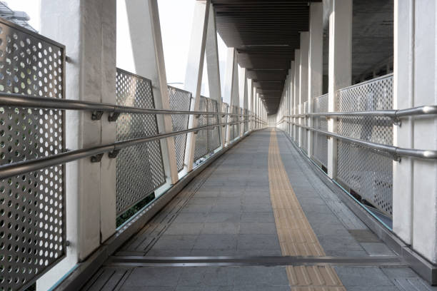 istock Modern urban public pedestrian overpasses 2083690393