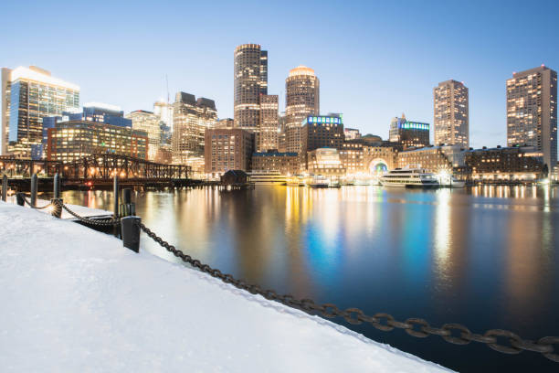 istock Boston Skyline in winter 2083695718