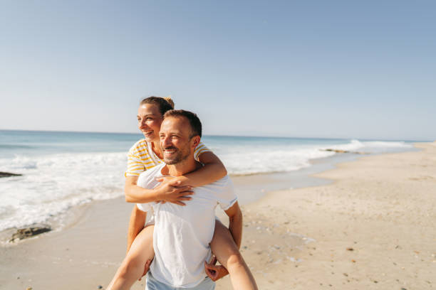 Romantic moments at the beach
