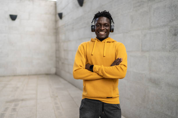 istock Portrait of active african muscular man 2083739738