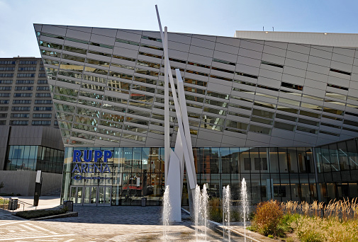 Lexington, KY, USA, Sept. 14, 2023: Rupp Arena at Central Bank Center in downtown Lexington is the home court for the University of Kentucky men's basketball team.