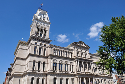 Louisville, KY, USA, Sept. 15, 2023: Louisville's historic city hall, opened in 1873, is now home to the offices and chambers of the Louisville Metro Council.