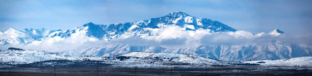 Fool Creek Peak in winter. Canyon Range. West-central Utah.