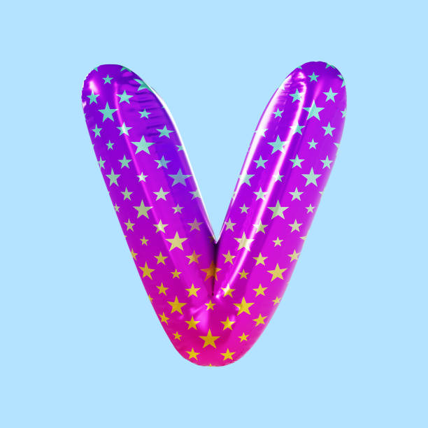 Kids Alphabet Letter V 3D illustration